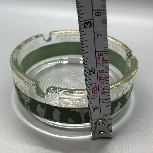 Vintage Glass Ashtray with Greek "Hellenic" Design Set of 2 - Picture 9 of 9